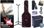 Kytarový set (Strat kytara Sunburst, stojan, obal, kombo, řemen, ladička, popruh, kabel ...) 